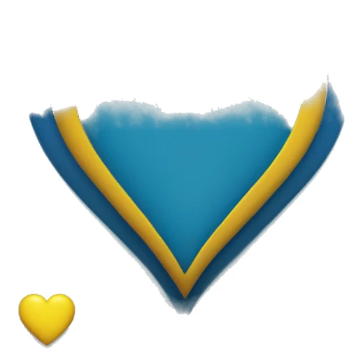 yellow-blue heart on the cover of the book sticker