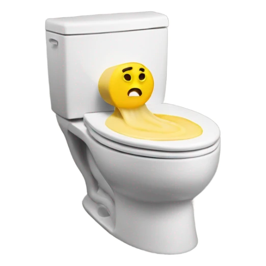 Skibidi toilet eating a stick of butter  sticker