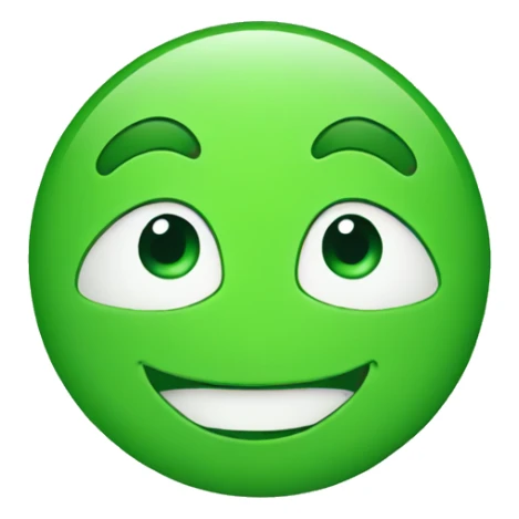 green happy emoji sticker