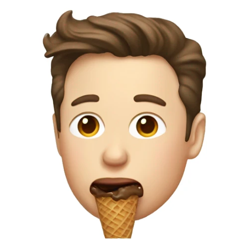 Elon musk eating ice cream  sticker