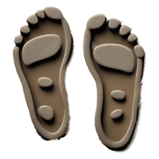 pair of shoe prints in the dirt sticker