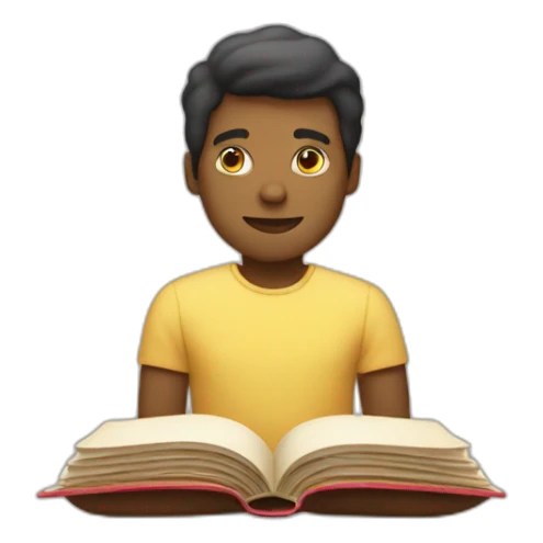 Homme qui lit un livre sticker