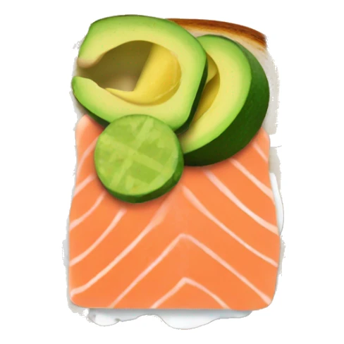 Salmon and advocado toast sticker