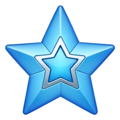 Centang biru segi bintang sudut 12 sticker