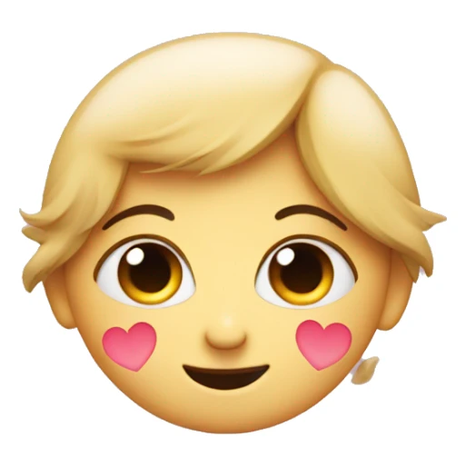 shy side eye with hearts in love sticker