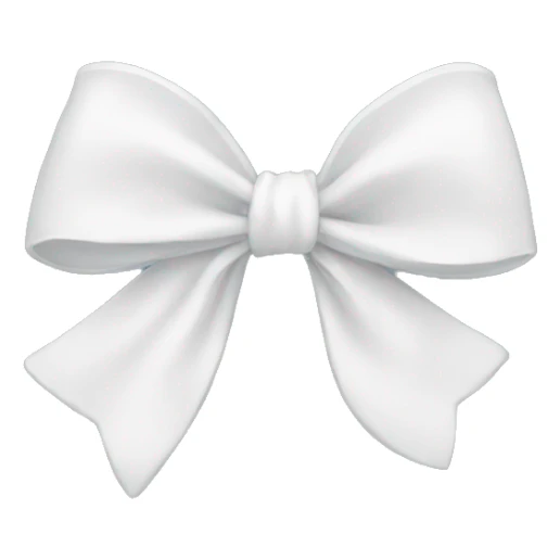 White bow sticker