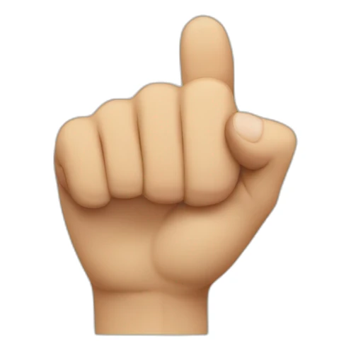 fist but thumb passed through index finger sticker