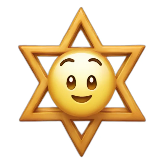 Star of David heart sticker