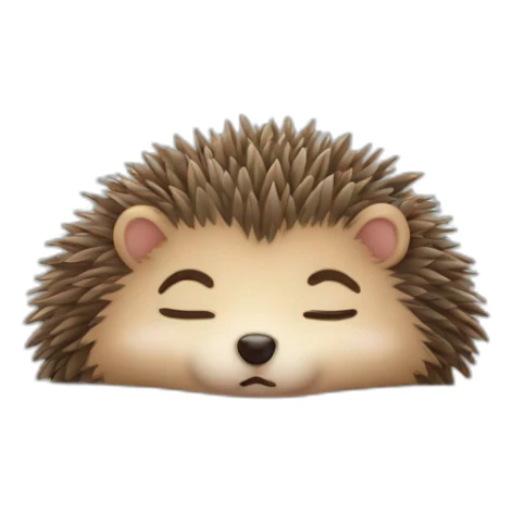 cute-sleep-hedgehog-on-his-pillow-in-his-bed sticker