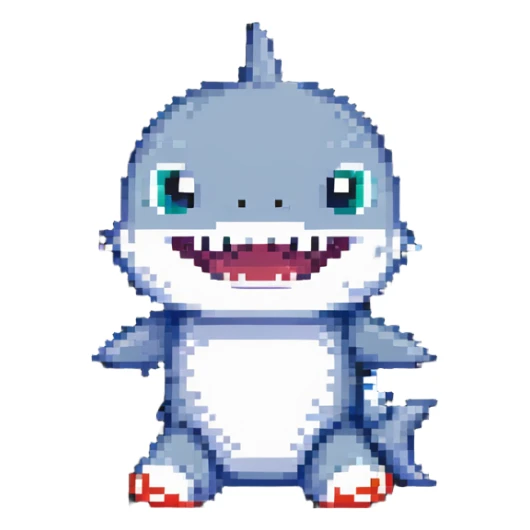 baby shark wearing shoes sticker