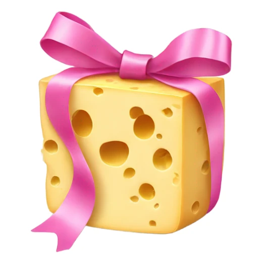 cheese with a pink ribbon sticker