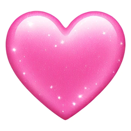 Pink heart with white sparkles  sticker