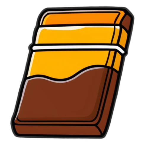 chocolate bar with honey on top sticker