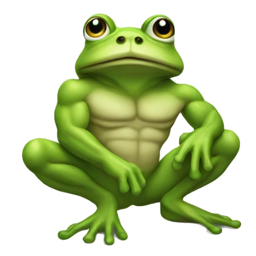 Muscular frog  sticker
