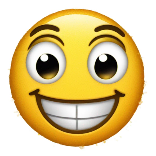 Happy emoji with salt sticker