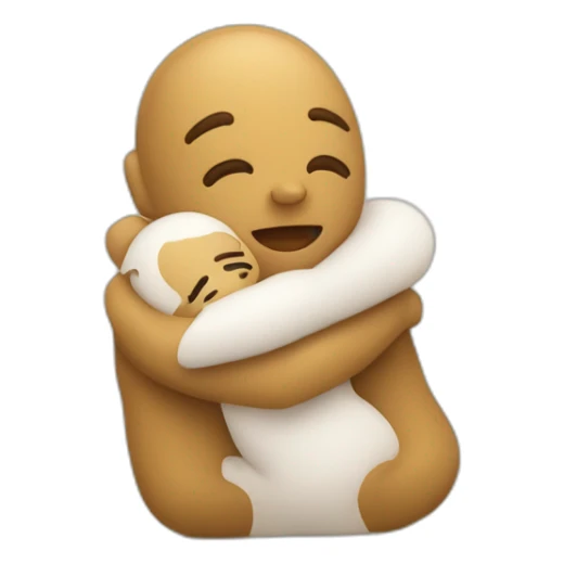 salamèche qui fait un calin avec évoli sticker