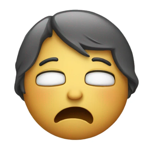 tired awake emoji needing sleep and looks like it stayed up all night sticker