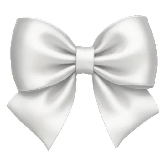 white satin bow sticker