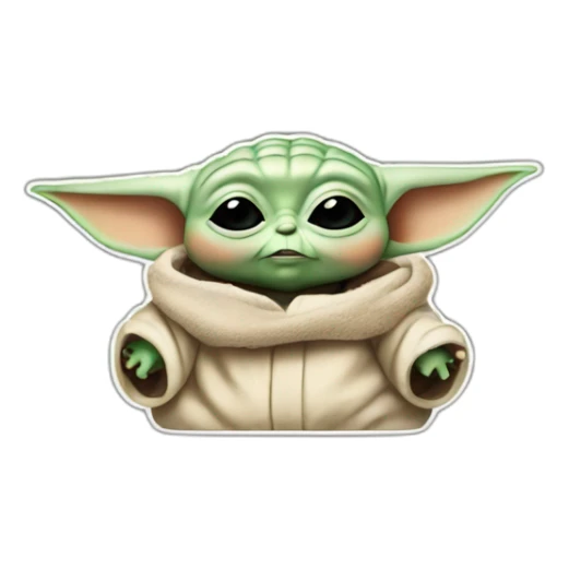 Star Wars fat baby Yoda heating Big macx sticker