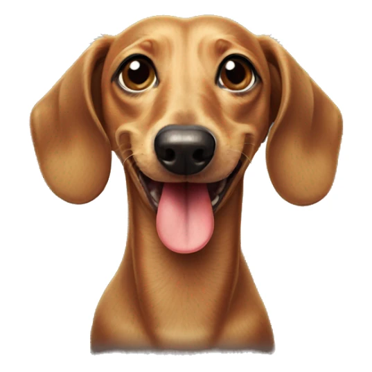 Senior derpy Dachshund with tongue out sticker