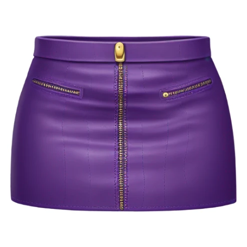 Purple leather mini skirt isolated sticker