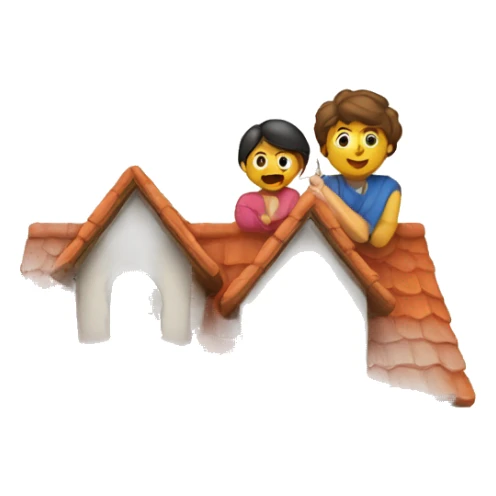 Casas con familia y una llave sticker