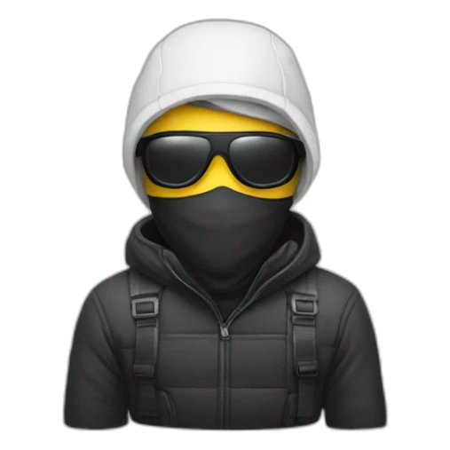 Photographer wearing a ski mask sticker