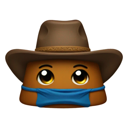 Poo emoji with a cowboy hat sticker