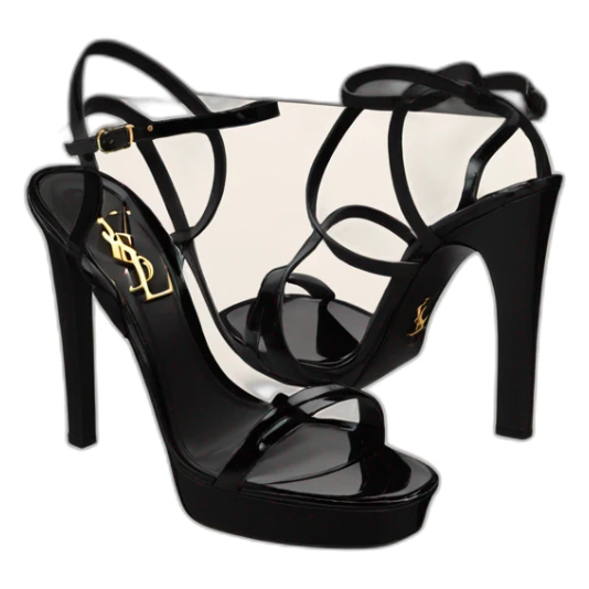 Ysl heel sandal TRIBUTE PLATFORM SANDAL black PATENT LEATHER sticker