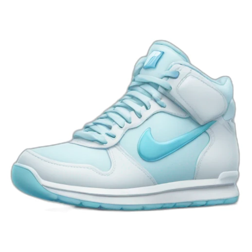 icy emoji with nike sneakers sticker
