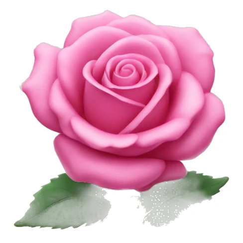 Pink rose wits star sticker