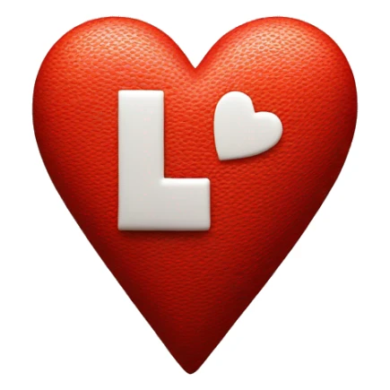 red heart with a white 'I' in the middle sticker
