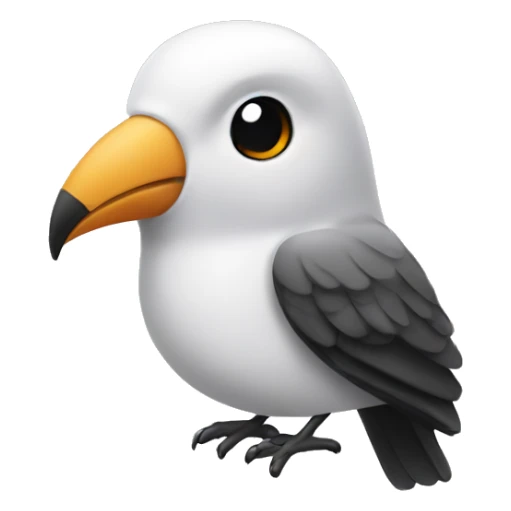 A bird wearing AirPods  sticker