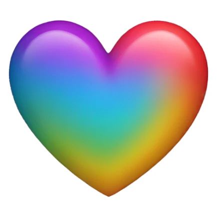 colored heart sticker