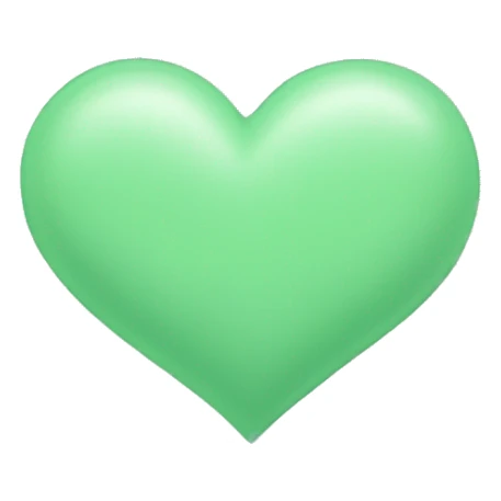 Pastel green heart emoji sticker