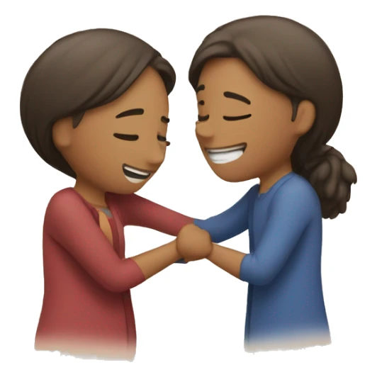 couple hug with warm smiles sticker