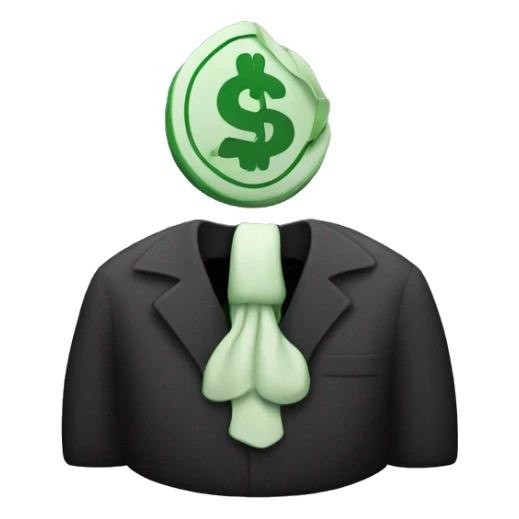 the money tongue emoji but the emoji is black sticker