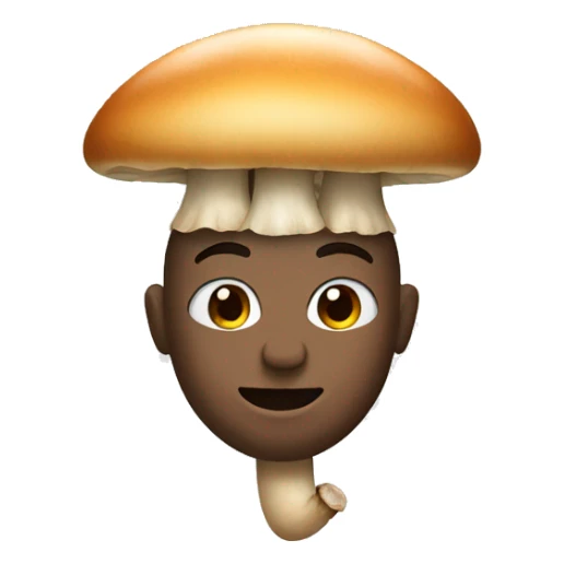 face with a mushroom instead of hair sticker