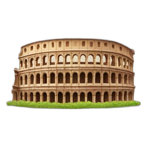 Rome colosseum in apple emoji style sticker