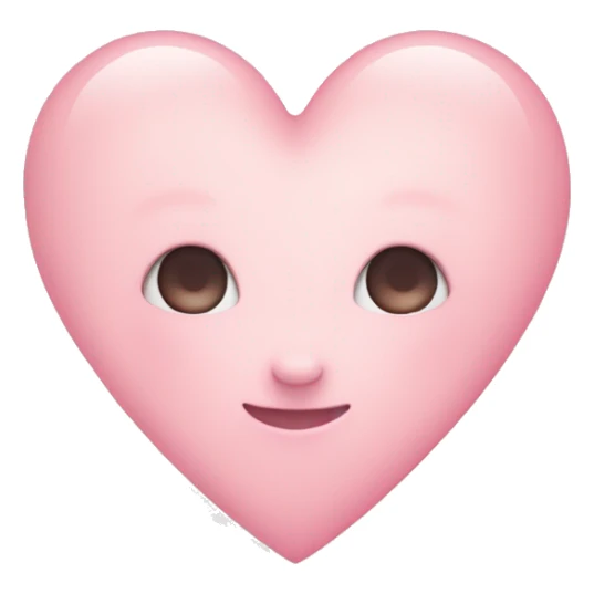 Pastel baby pink heart  sticker