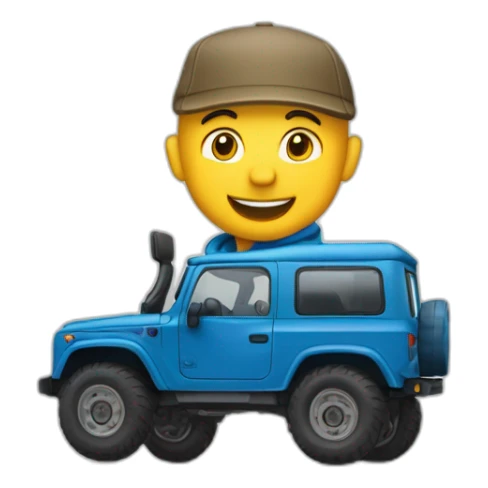 Un 4x4 montant sur un caillou sticker