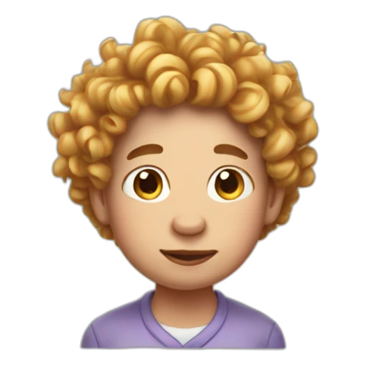piggy-with-curly-hair sticker