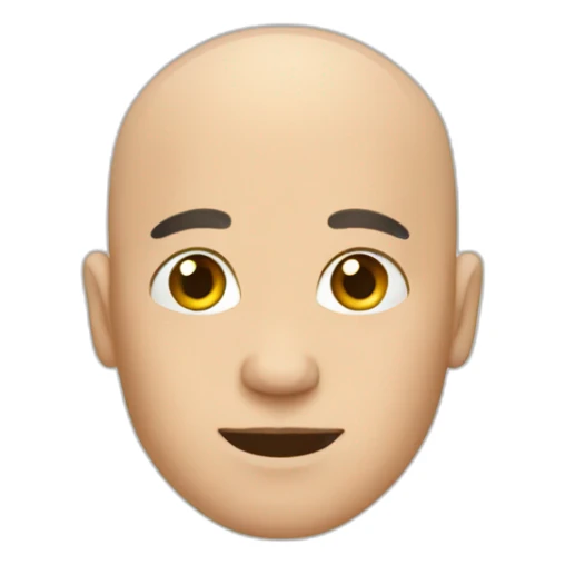 bald person sticker