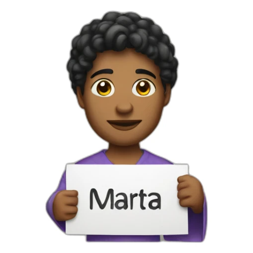 Prince holding a sign which reads "Marta" sticker