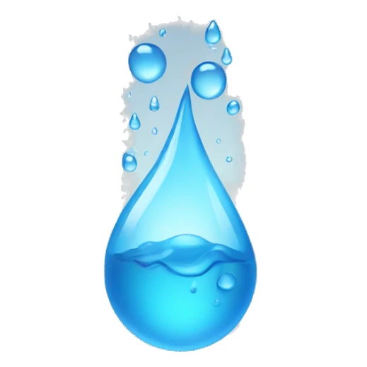 emoji water drops with water steam sticker