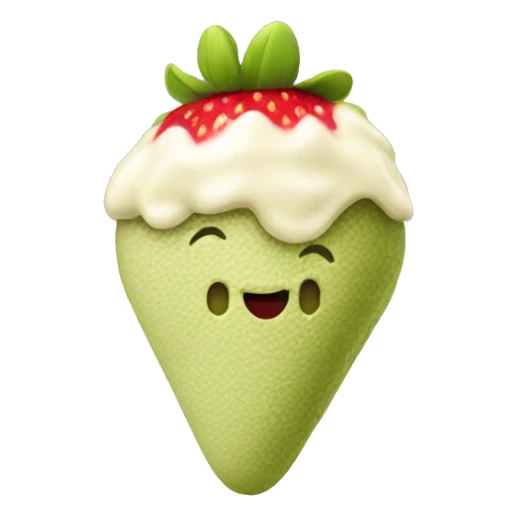 Pistachio cream covered strawberry  sticker