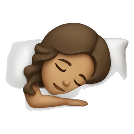 brown hair girl sleeping sticker