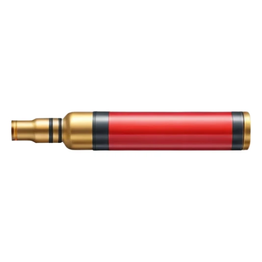 Red color shot gun cartridge  sticker