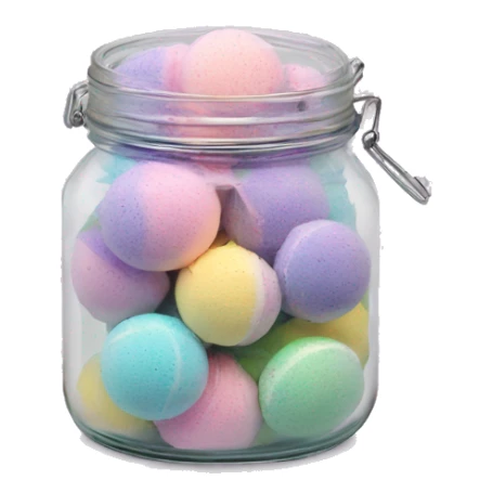 Jar of different lush bath bombs sticker