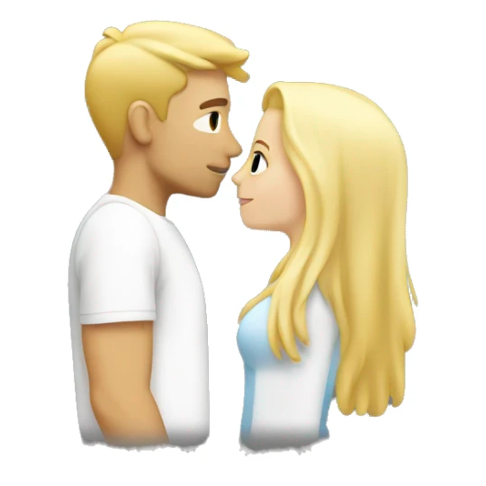 Blonde Guy kissing blonde girl sticker